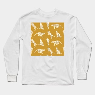 Gold Leopard Silhouettes Long Sleeve T-Shirt